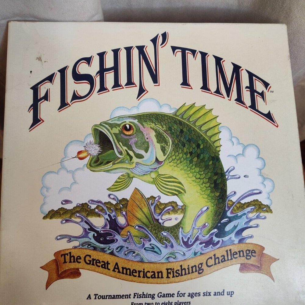 Vintage 1986 Fishin' Time the Great American Fishing Challenge Game Complete
